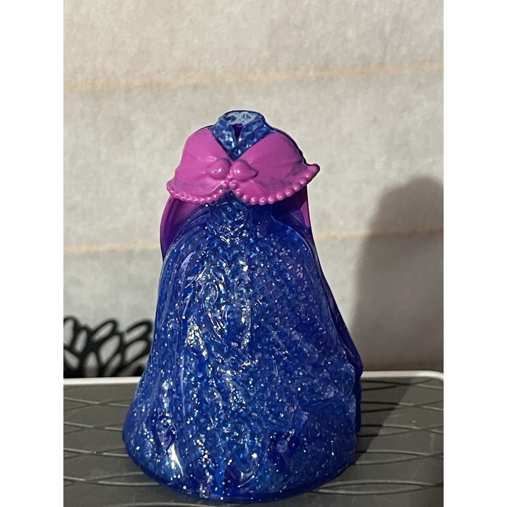Disney Polly Pocket Magiclip Glitter Glider Dress Anna Frozen Blue With Cape